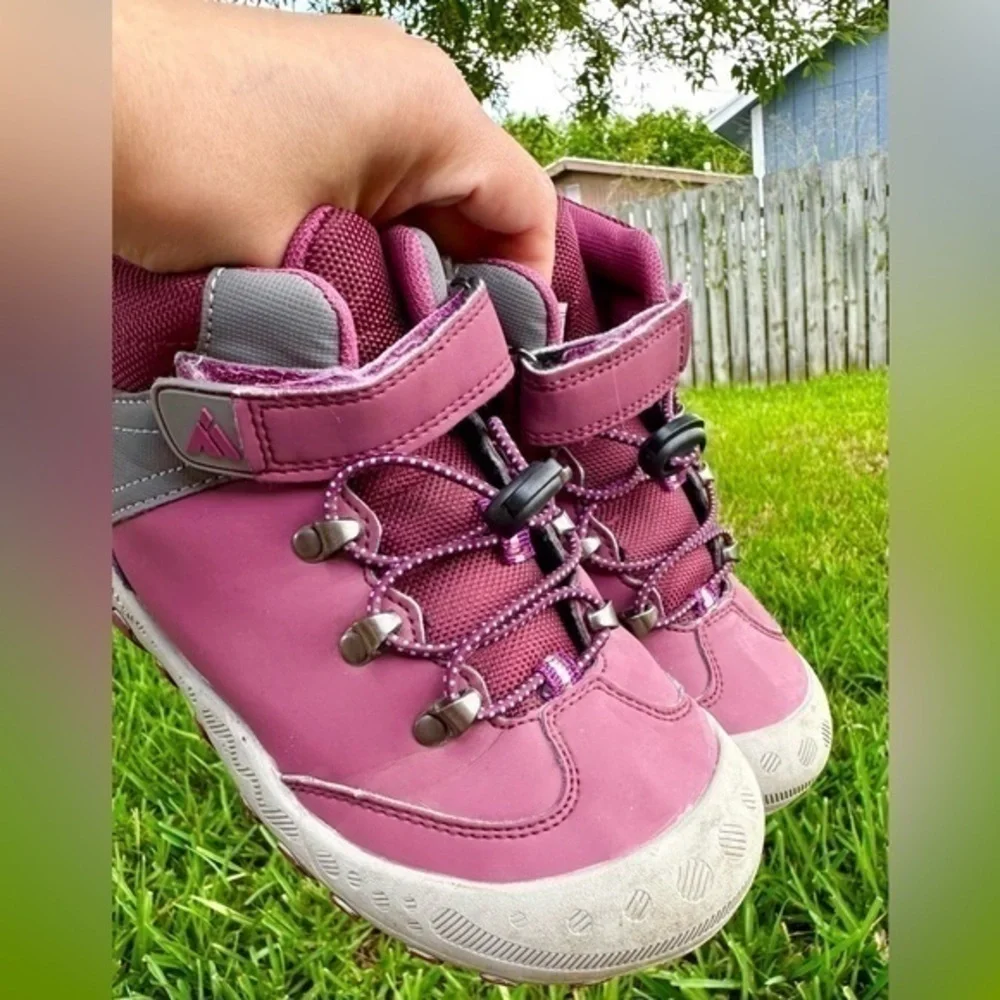 Mishansha girls hiking shoes elastic band adjustable buckle